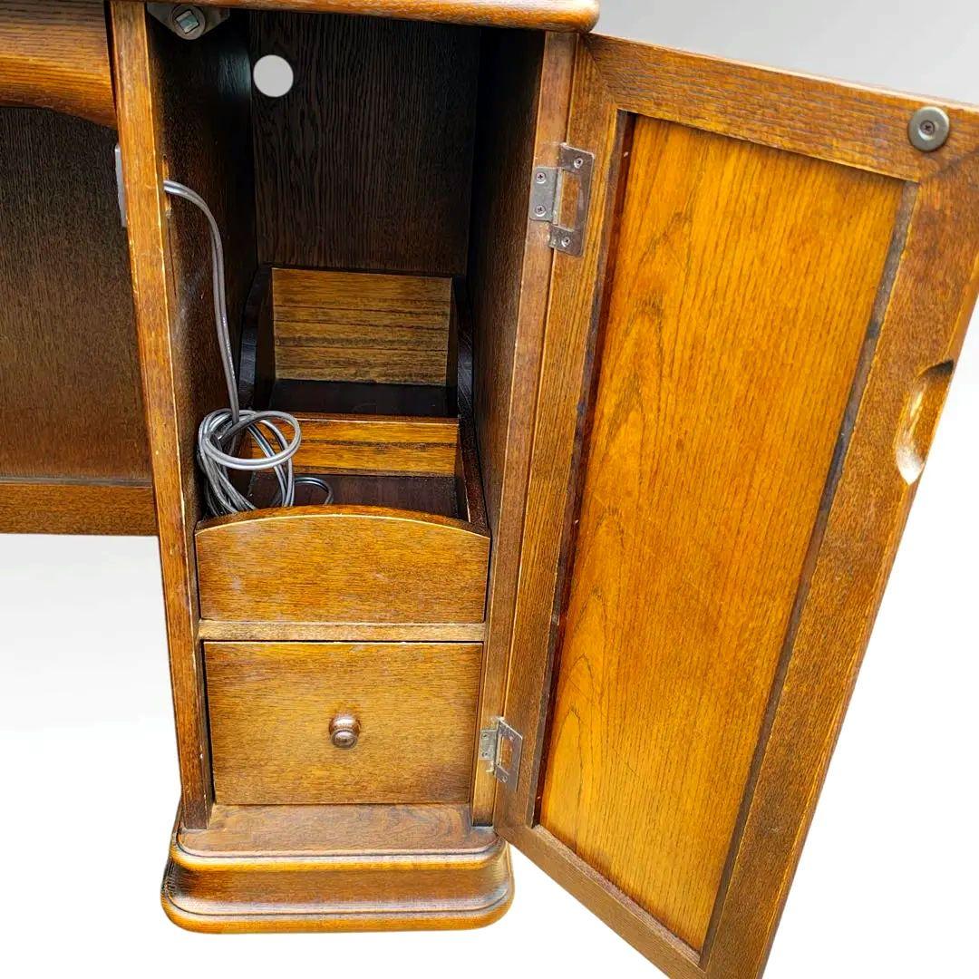 松永工房 IDC大塚家具 ヴィンテージ 両袖 三面鏡 ドレッサー ナラ材