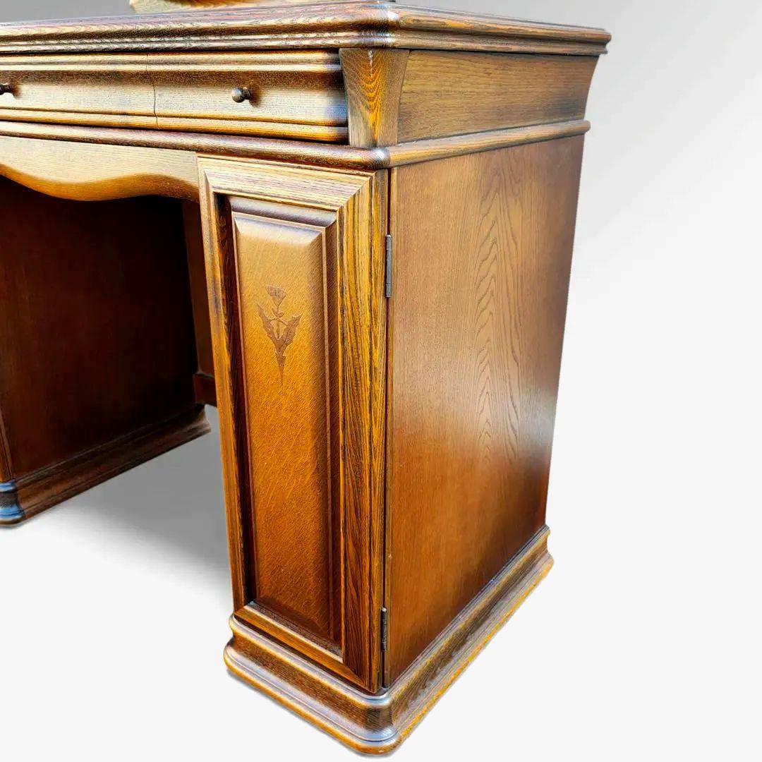 松永工房 IDC大塚家具 ヴィンテージ 両袖 三面鏡 ドレッサー ナラ材