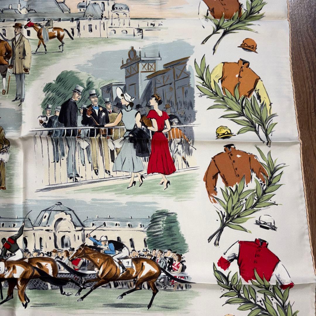 HERMÈS シルクスカーフ フランス製 　【美品】♡週末価格♡