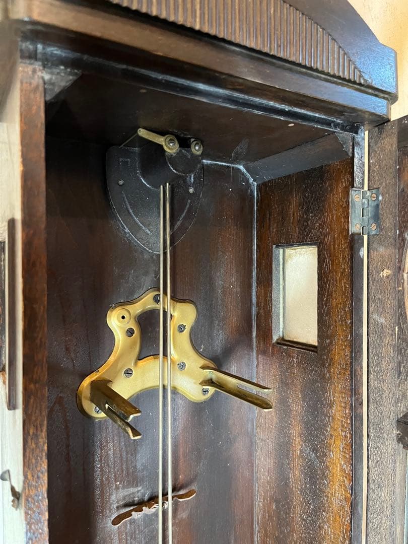 愛知時計　ドイツ仕様　柱時計　古時計　振り子　ゼンマイ　ボンボン　レトロ　精工舎