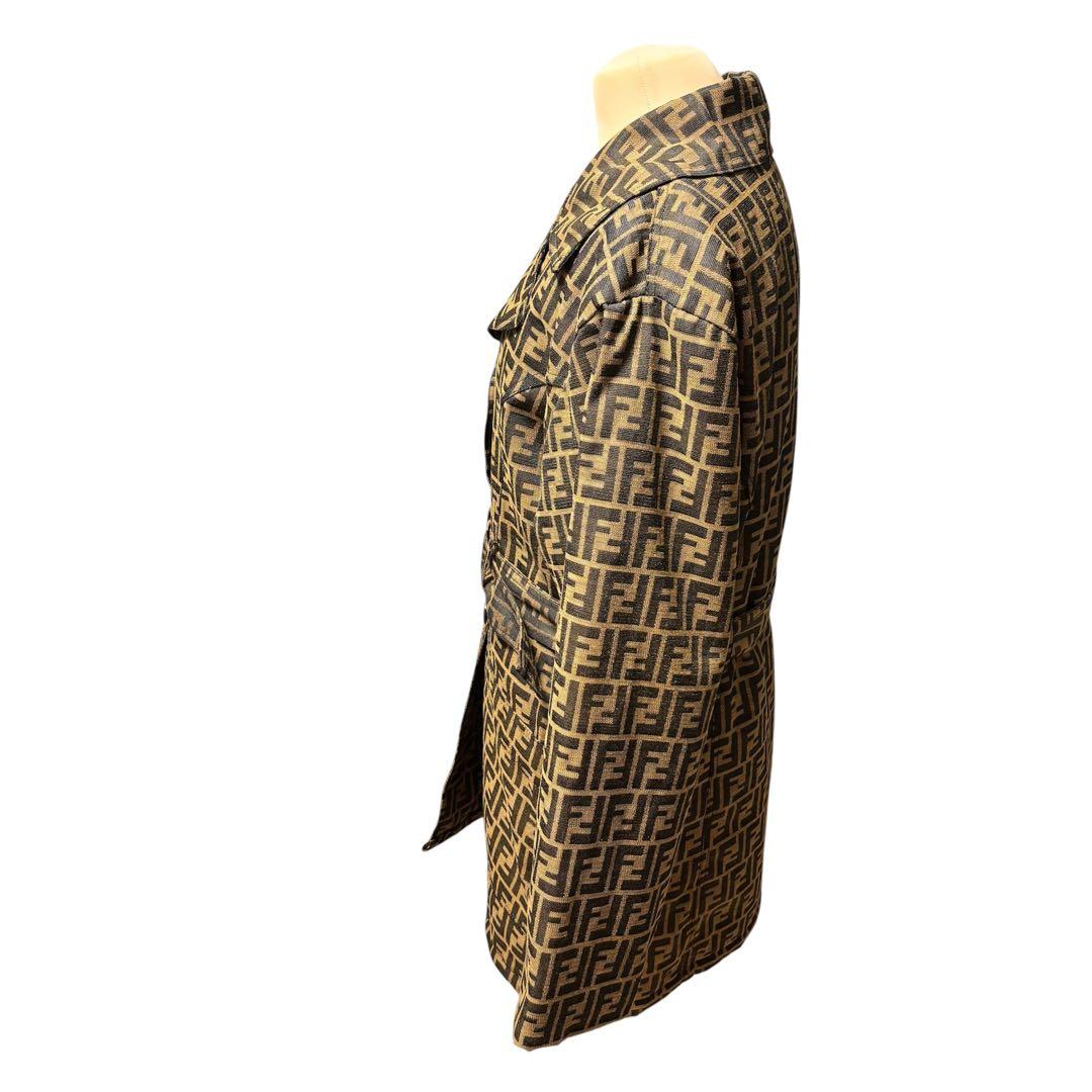 最高級 ✨極美品 FENDI ズッカ柄 2way ファー ベルト付トレンチコート