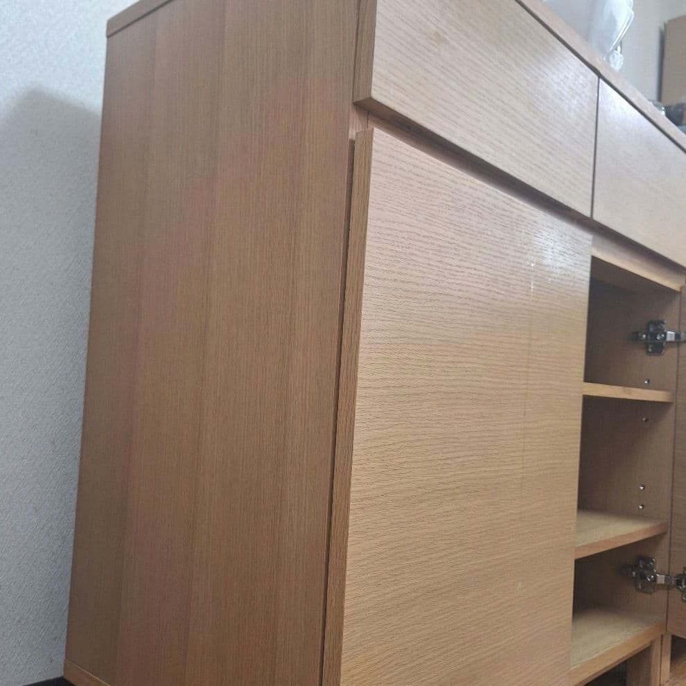 【出品 2/10まで!!】 無印良品 キャビネット タモ材 廃盤 幅80cm