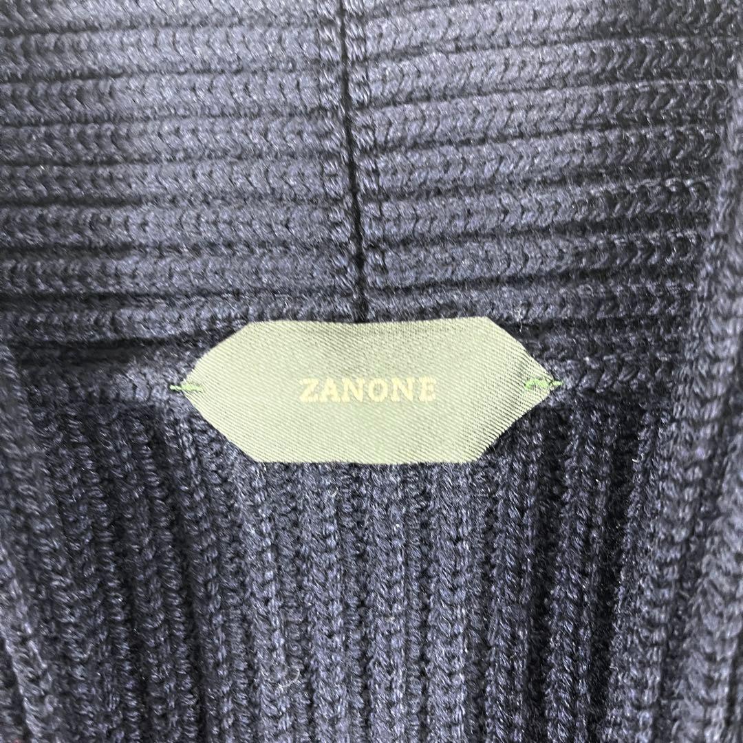 ✨美品 Zanone ショールカラー カーディガン 5ゲージ リブニット
