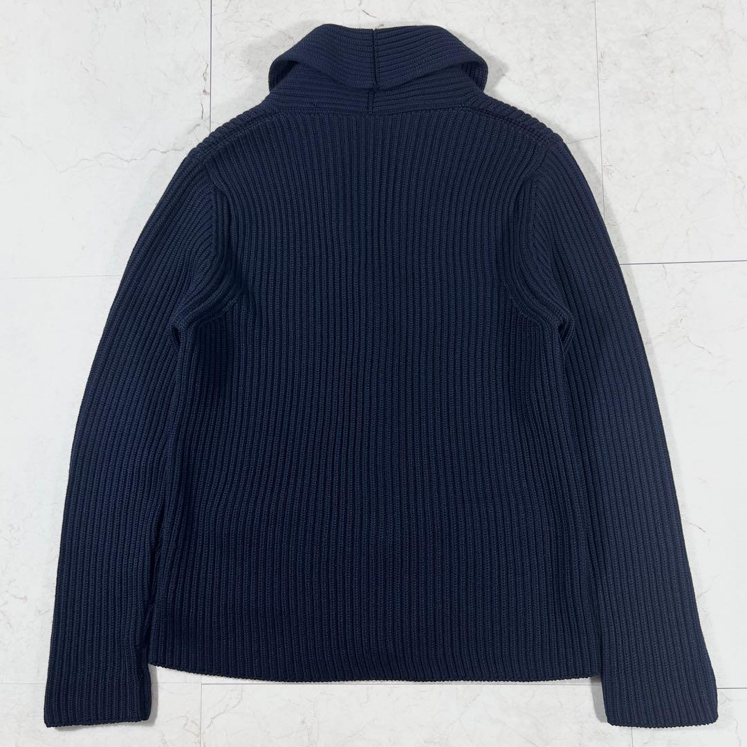 ✨美品 Zanone ショールカラー カーディガン 5ゲージ リブニット