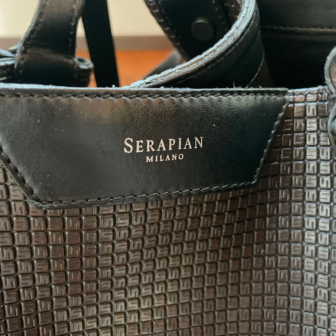 SERAPIAN ブラック トートバッグ