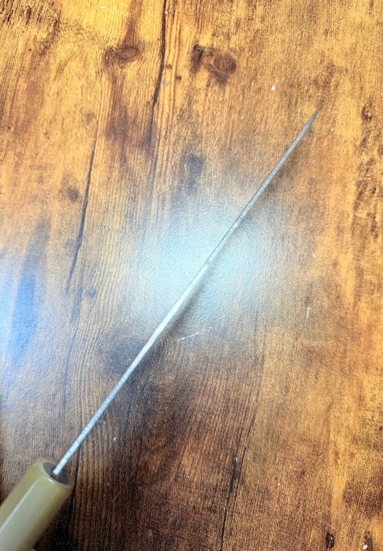 助松　牛刀 切付　7寸　白紙ニ号　包丁　紫檀白水牛八角柄