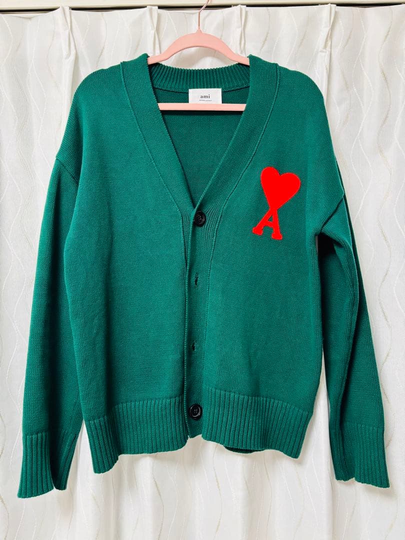 【アミパリス/深緑カーディガンXLサイズ/amiparis】