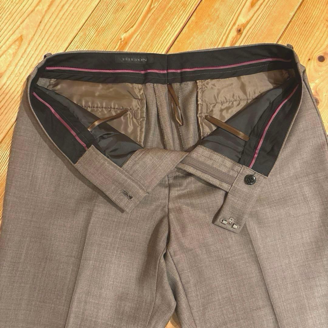 パンツスーツ　スーツ　ベージュ　イタリア高級生地「REDA」オールシーズン