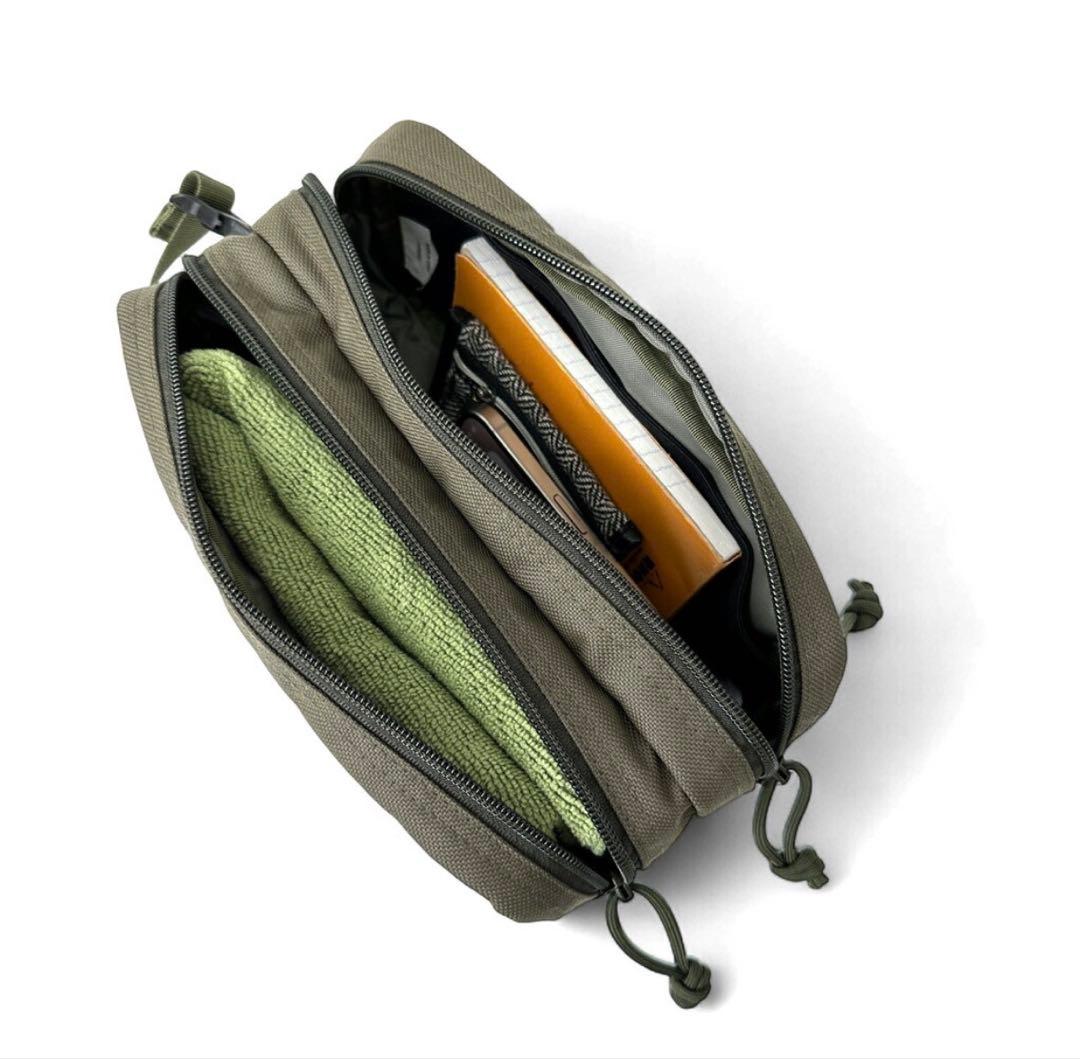 【美品】BRIEFING GOLF ダブルジッパーポーチ　ブラック