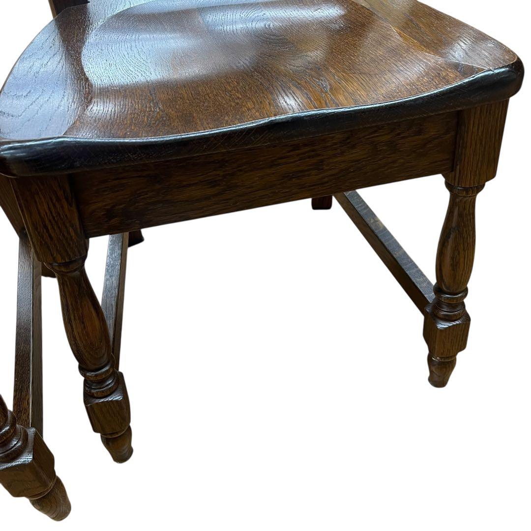 美品　起立木工　オランダ製　オーク無垢　2脚セッ