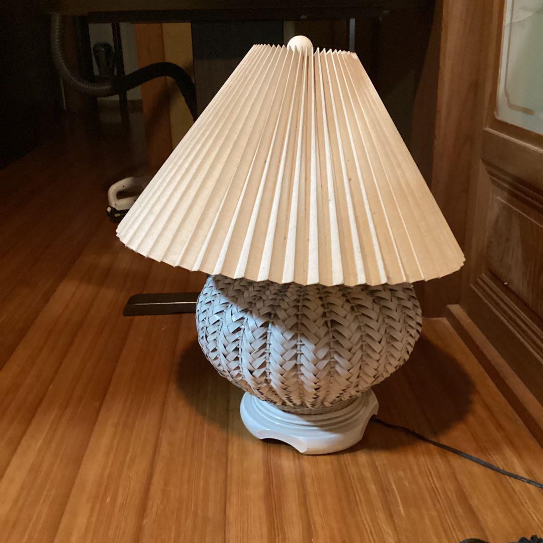 ラタン編み込みデザイン フロアスタンド　大型