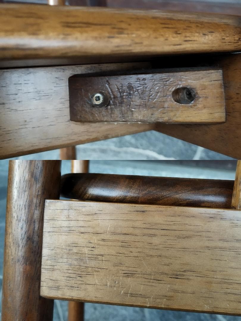 無垢　木製　ダイニングチェア　レトロカントリー　①