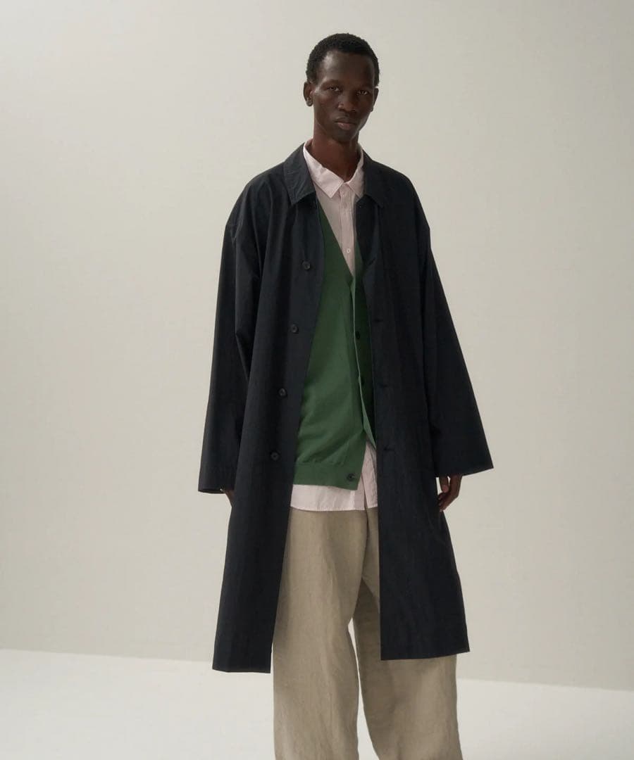 ATON トラベルナイロンコート ブラック サイズ2