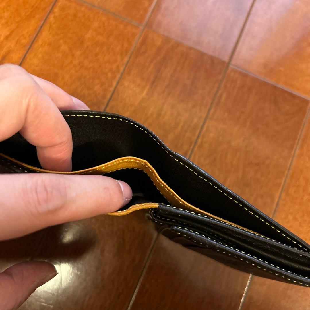 キプリス 鹿革 DEER SKIN 二つ折り財布 黒　日本製　新品未使用
