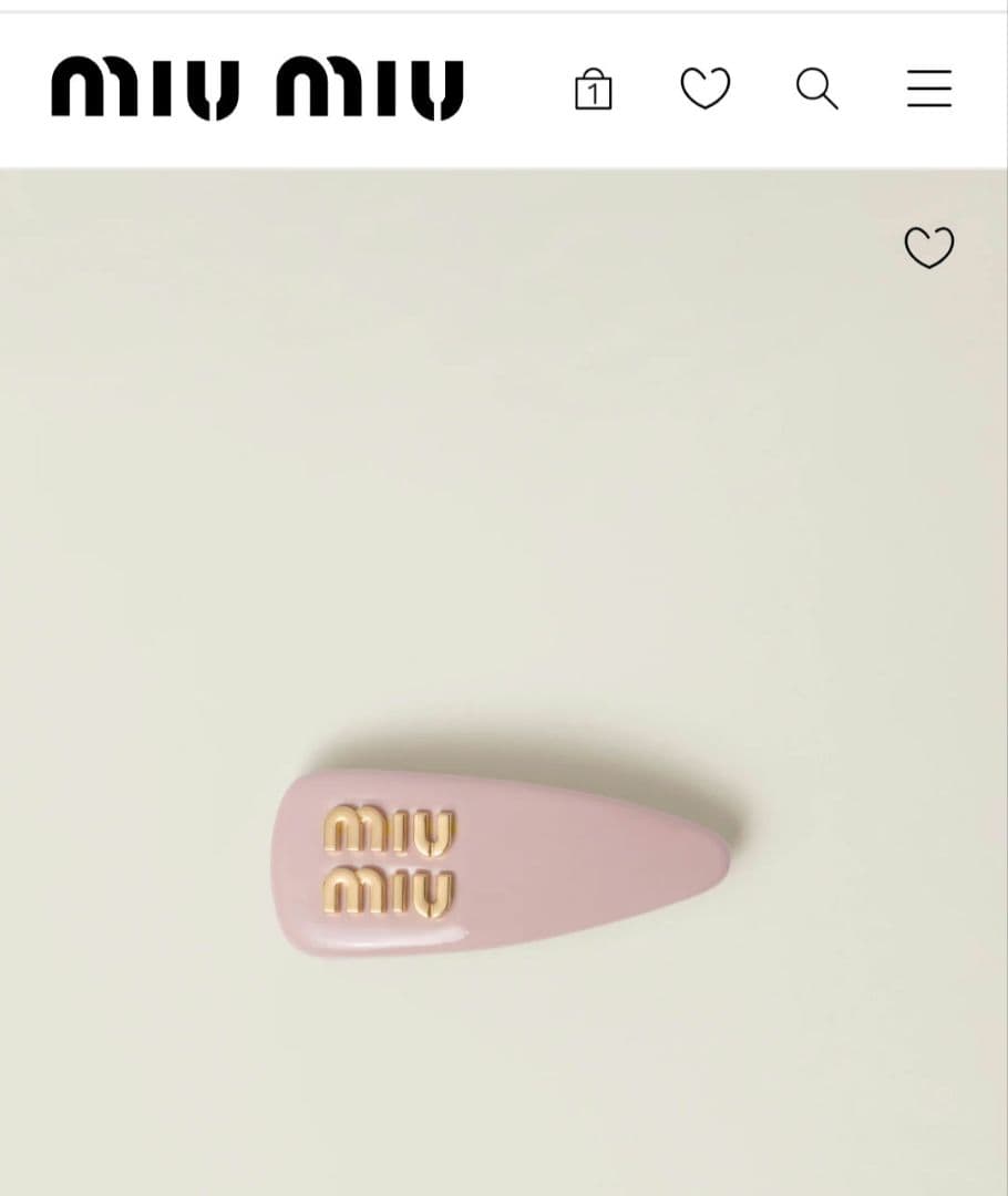 miu miu ミュウミュウ　MIUMIU　ヘアピン 　バレッタ　ヘアクリップ