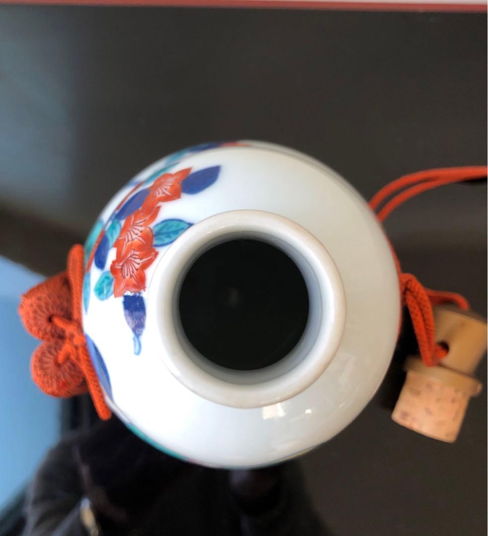 今泉今右衛門　錦花絵　徳利