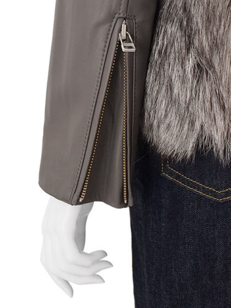 ミスアドラ ラム革FOXファーレザージャケット検） フォクシー　FOXEY