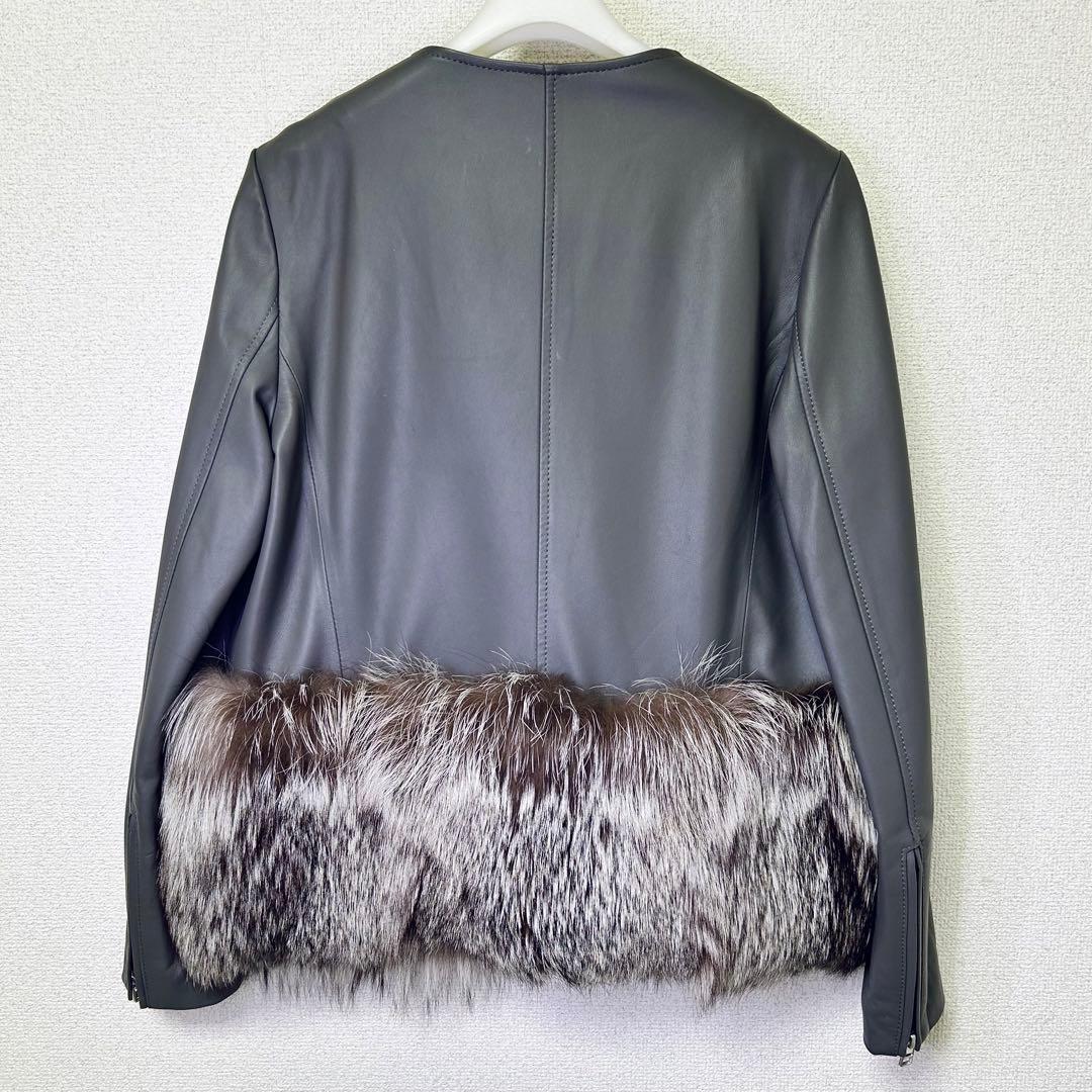 ミスアドラ ラム革FOXファーレザージャケット検） フォクシー　FOXEY