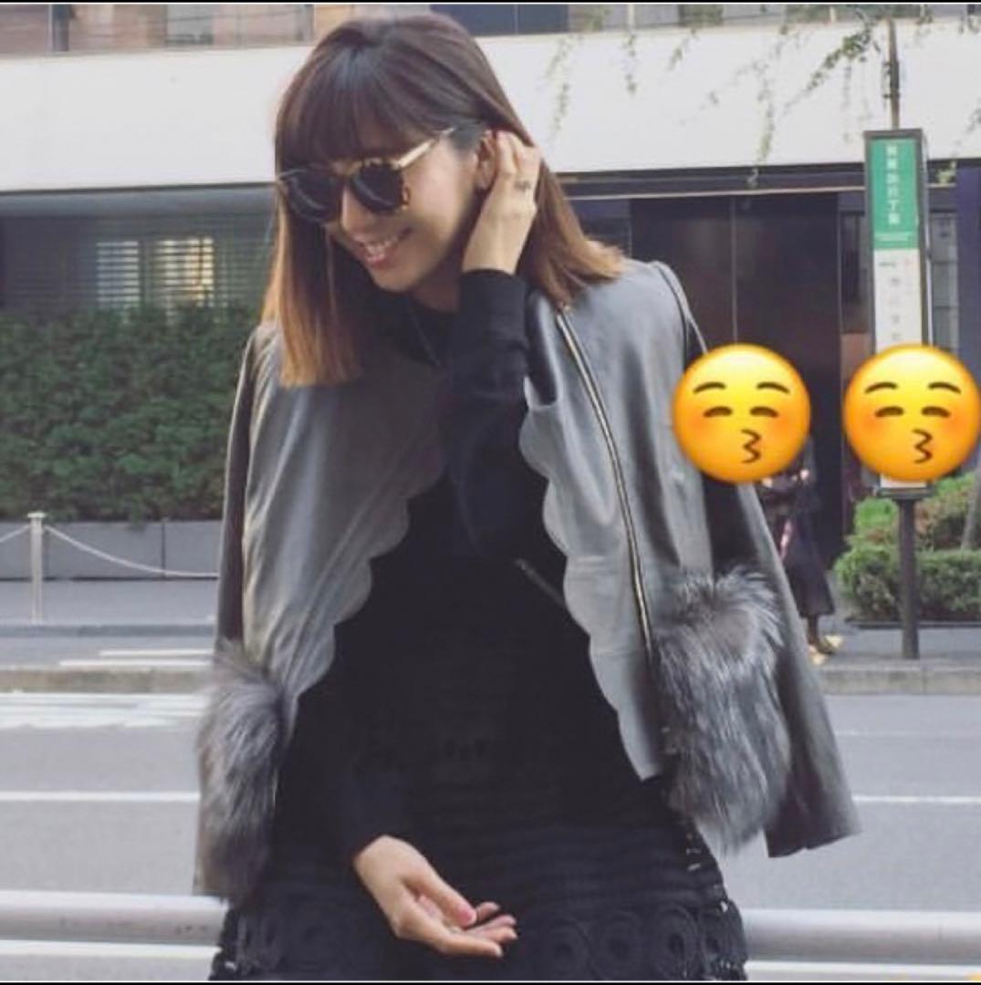 ミスアドラ ラム革FOXファーレザージャケット検） フォクシー　FOXEY