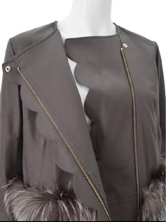 ミスアドラ ラム革FOXファーレザージャケット検） フォクシー　FOXEY