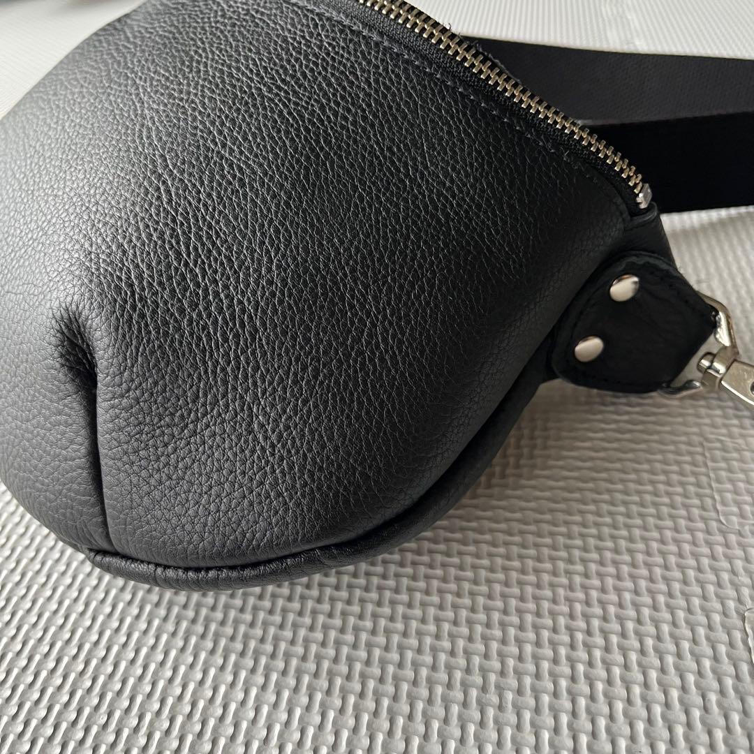 美品 Butler Verner Sails シボ オールレザーボディバッグ 黒