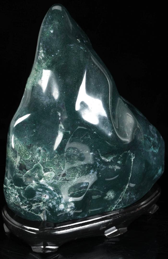 出雲めのう 花仙山 ジャスパー 青メノウ 碧玉 翡翠 瑪瑙水石 鑑賞石 飾石美石