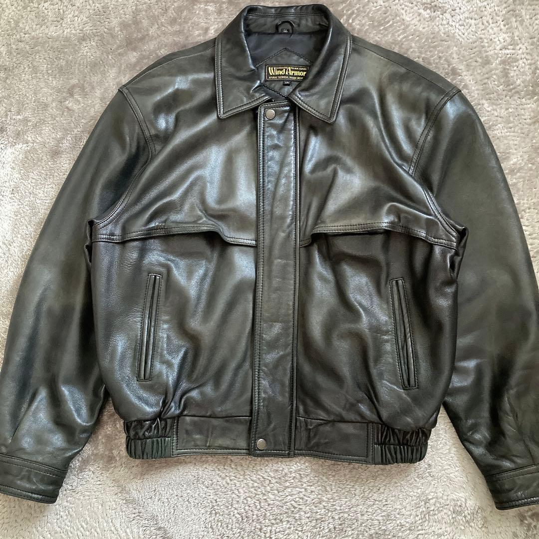 Wind Armor 【LL】ラムレザージャケット ブラック アメカジ バイカー