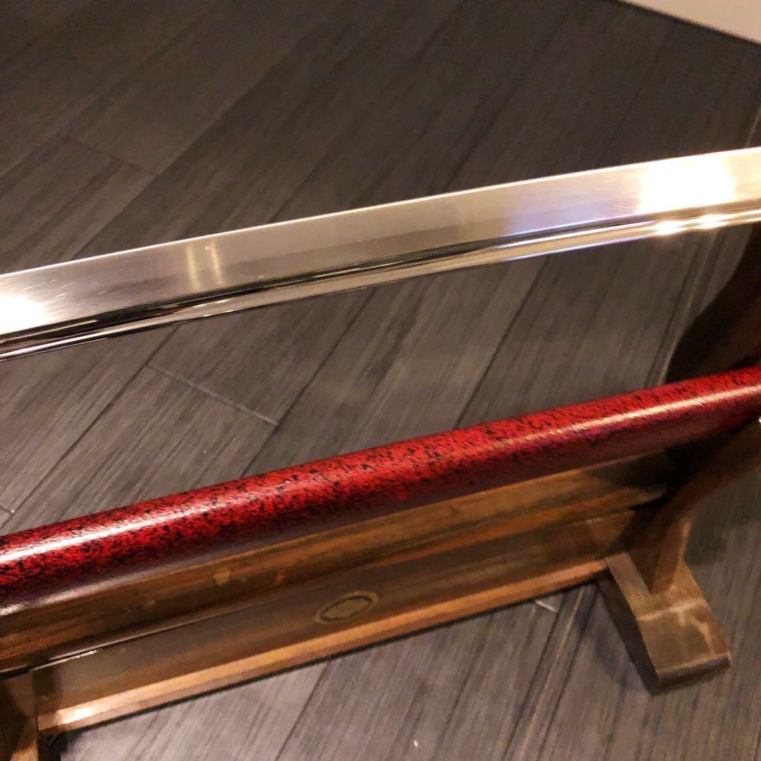 高級模造刀　陸奥守吉行　坂本龍馬拵え　居合刀　優乱刃紋　朱拵え　合金刀身