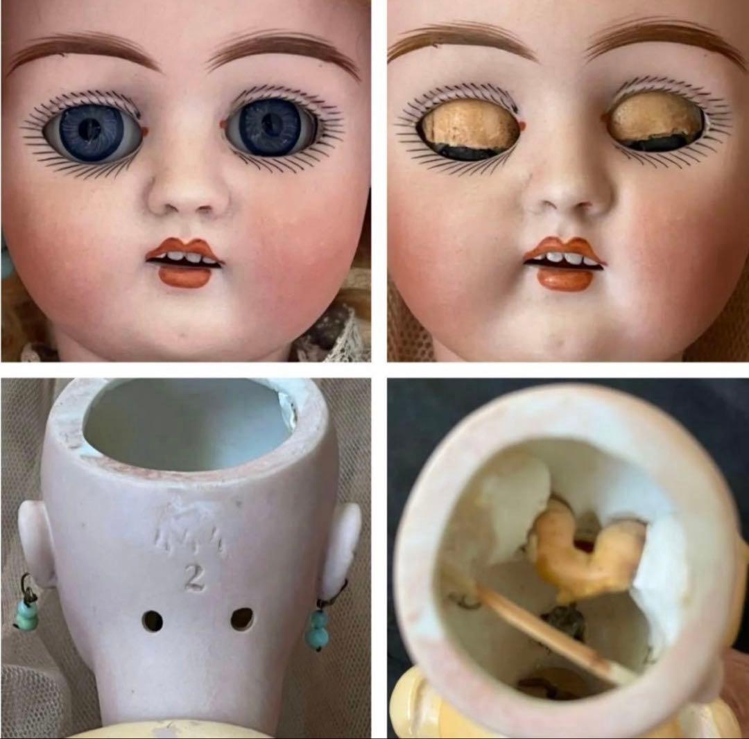 アンティーク ドイツ製 ビスクドール MARKED 444 キャビネットサイズ