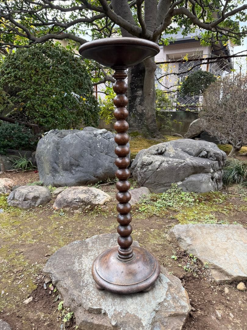 木製灰皿スタンド 昭和レトロ