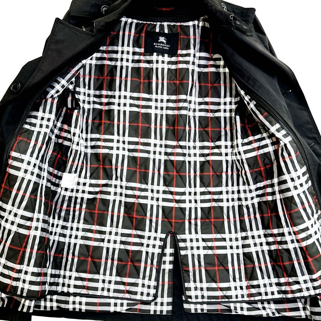 バーバリーブラックレーベル　トレンチコート　ノバチェック　ベルト ライナー　XL