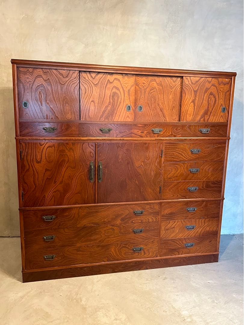 【東京都内23区配送無料】 和箪笥　チェスト　収納　たんす　店舗什器　180cm