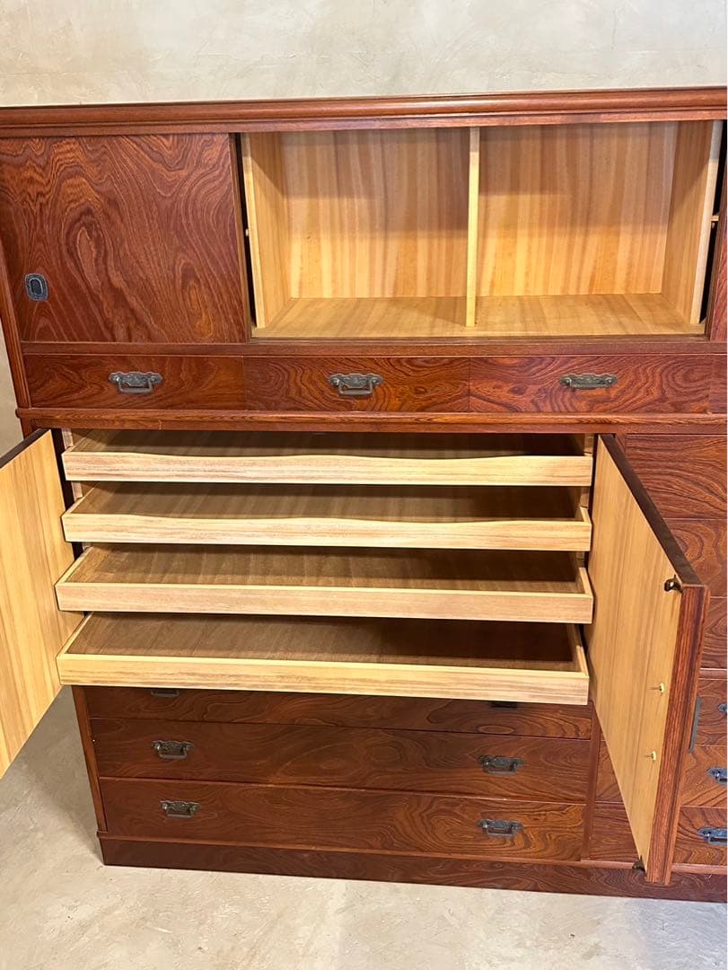 【東京都内23区配送無料】 和箪笥　チェスト　収納　たんす　店舗什器　180cm