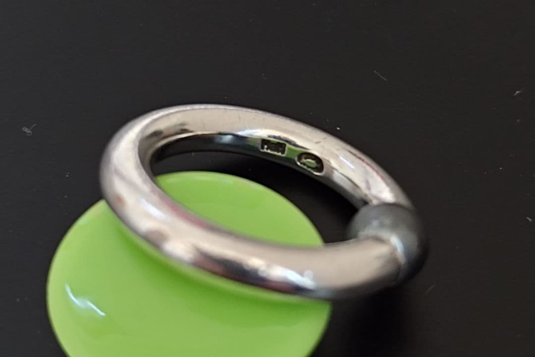 ジョージ・ジェンセン HaHハンス・ハンセンシルバーリング13.5号ヘマタイト