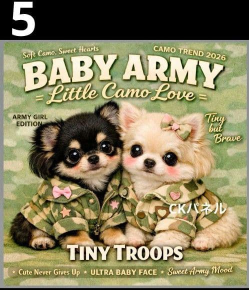 オーダーページ　ハンカチ　380 迷彩わんこ柄　1/19　ハンドメイド