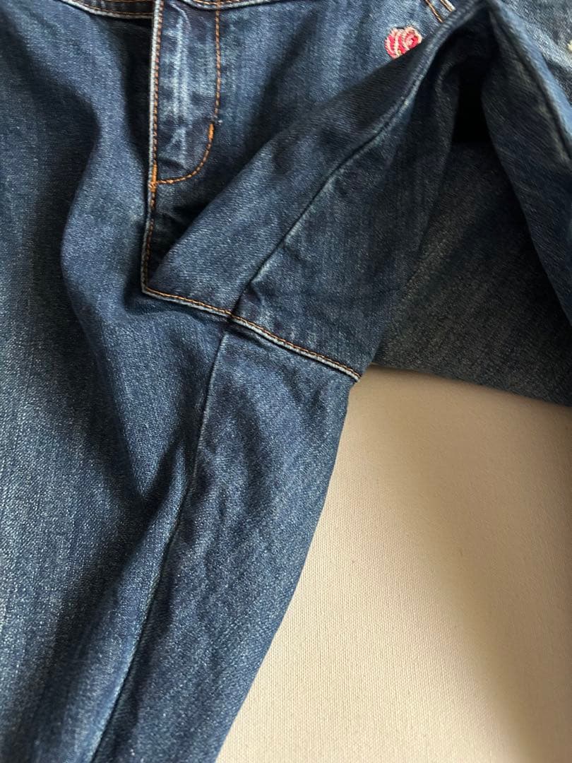 フランシュリッペ　FL5 デニム　ジーンズ　ねこ刺繍　ブルー