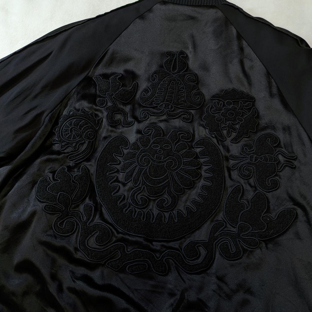 MASU リバーシブル　スカジャン ma-1　シルク100％　ブラック