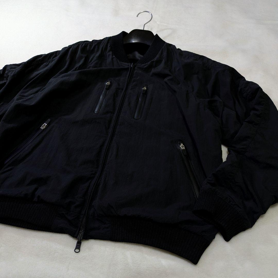 MASU リバーシブル　スカジャン ma-1　シルク100％　ブラック