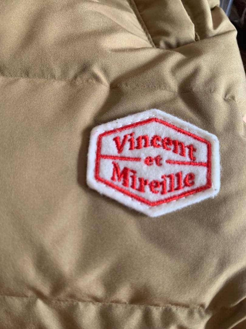 Vincent et Mireille ベージュ ロングダウンジャケット