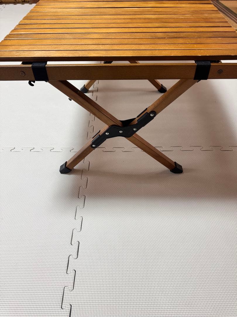 ハイランダー　ウッドロールトップテーブル　ダークブラウン 120