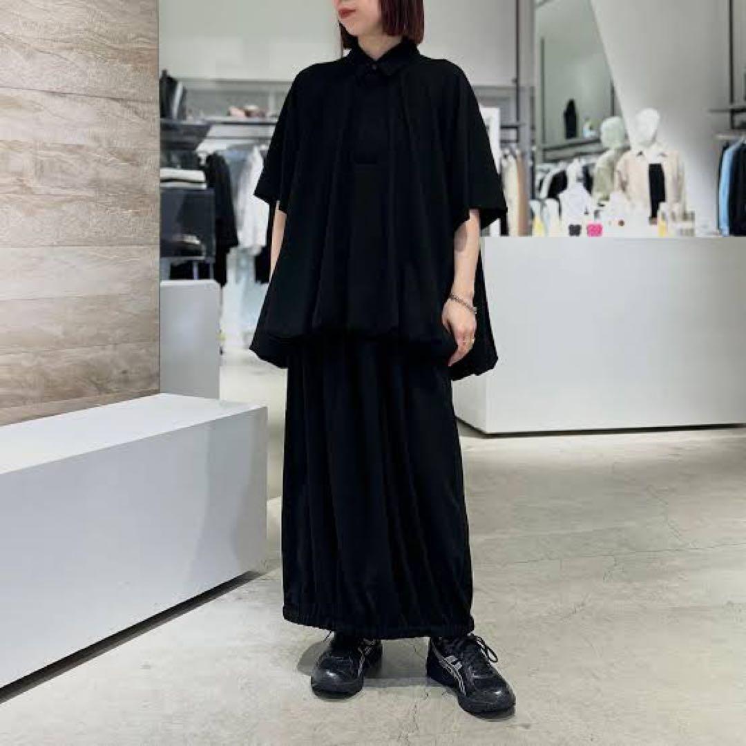 ENFOLD バルーンハーフスリーブブラウス　ブラック サイズ38