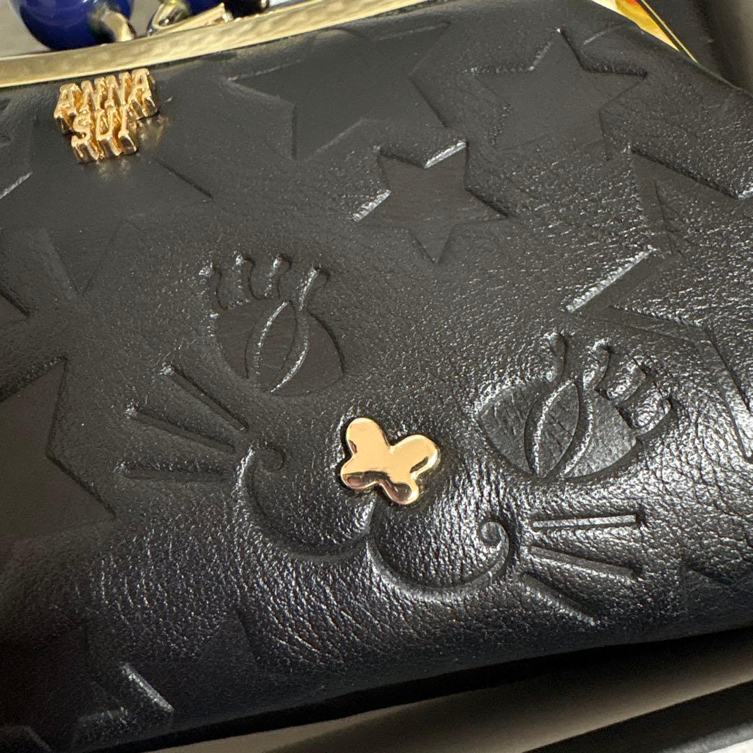 アナスイ　二つ折り財布　猫　がま口