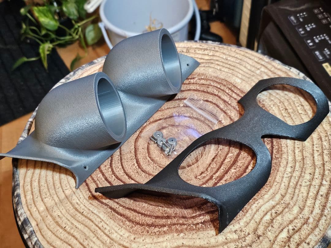 ジムニーJB64/JB74 Aピラー φ60 2連メーターフード　ベゼルレス