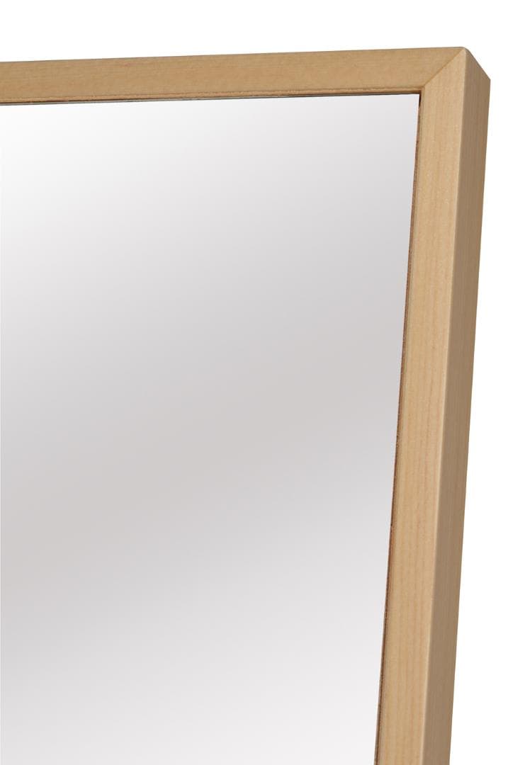 324　細枠スタンドミラー 幅32cm◇国産の木目が美しい全身鏡