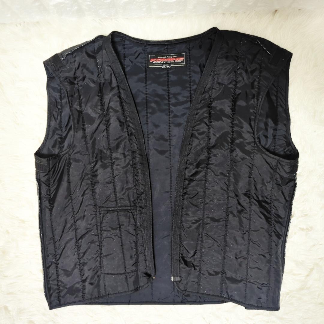 【大きい】KOMINE コミネ ライディングレザージャケット 3XL 赤黒