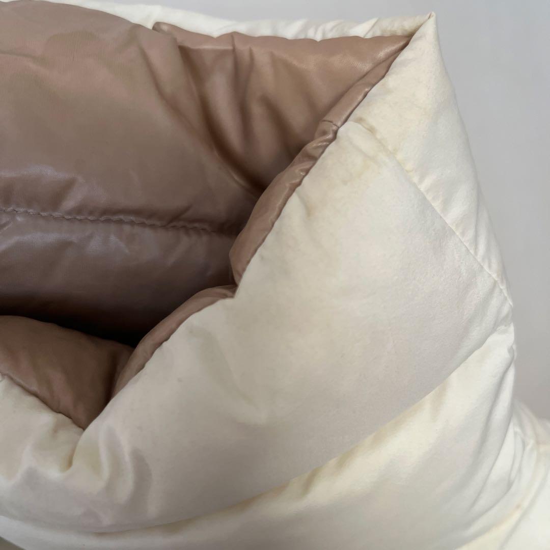 HERNO ヘルノ リバーシブルダウンミドル丈コート ホワイト&ベージュ 40