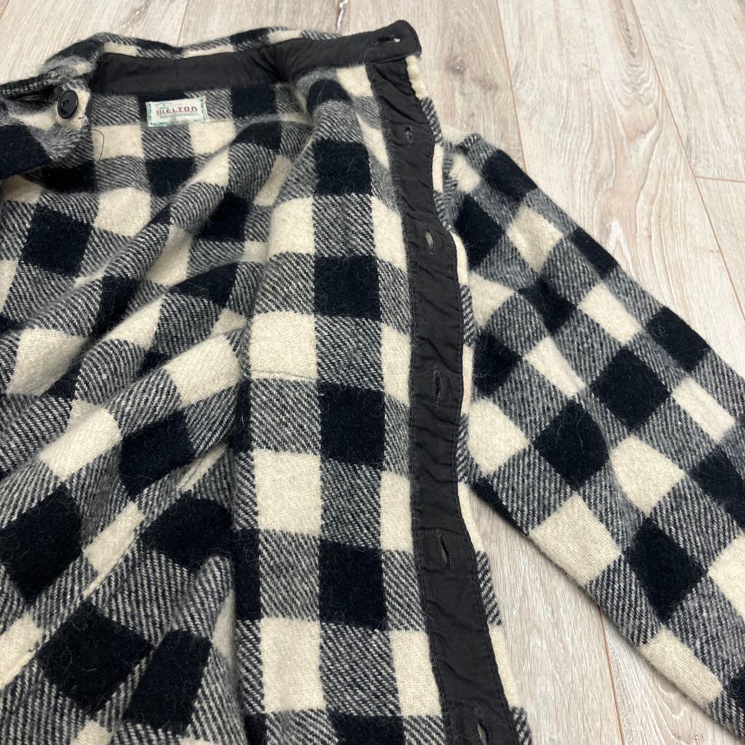 希少 60s〜70s MELTON バッファローチェック ウールシャツ CPO