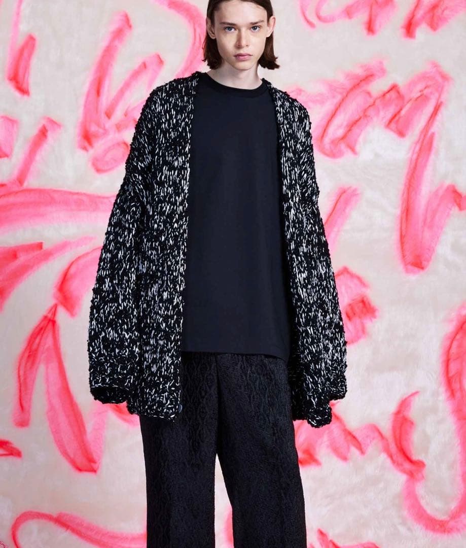 メゾンスペシャル ウール ループ オーバー チャンキー ニット カーディガン