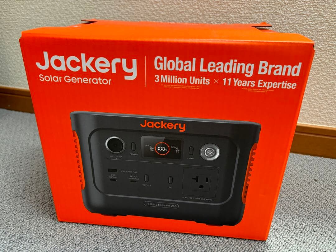 Jackery Explorer 240 ポータブル電源 256Wh 300W