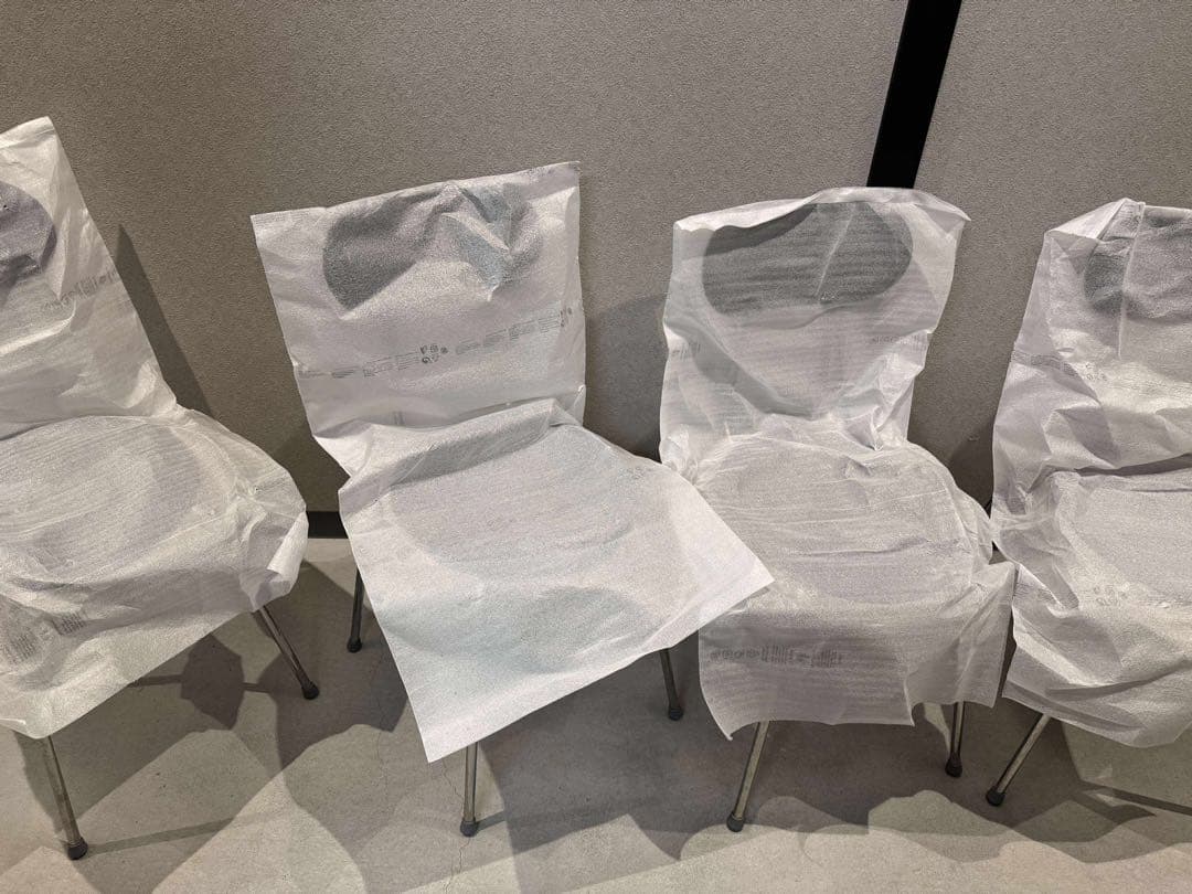 ⭐️ 3脚セット 無印良品 スチールチェア ダークグレー 定価1脚20100円